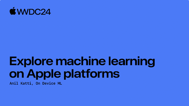 Apple プラットフォームでの機械学習の詳細