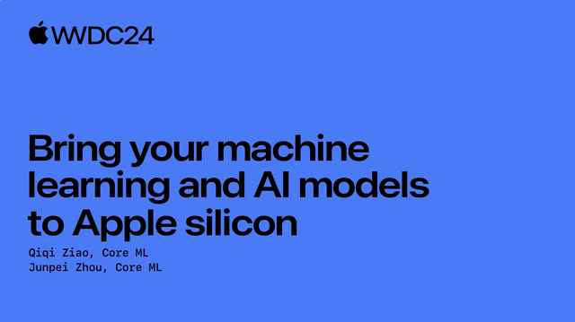 機械学習とAIモデルをAppleシリコンに統合