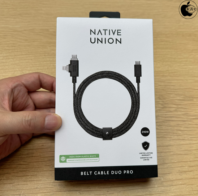 Native Union Belt Cable Duo Pro 240W（USB-C - USB-C and Lightning）