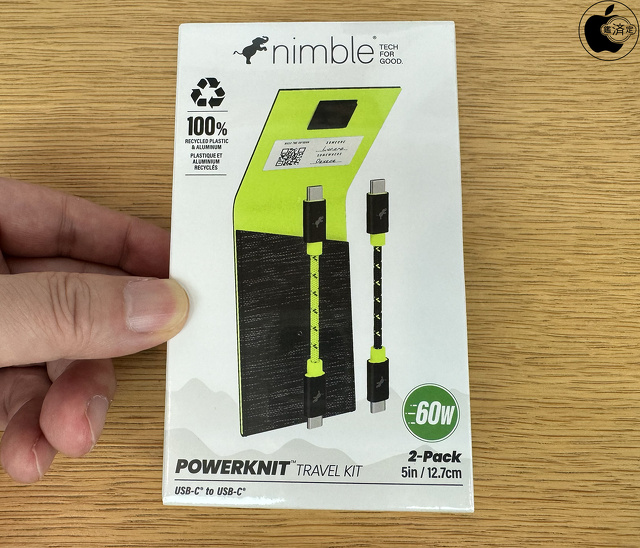 Nimble Powerknit Travel Kit USB-C to USB-C 12.7 cm（2本入り）