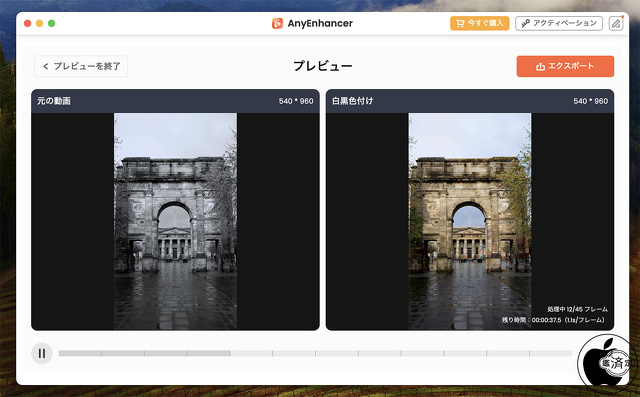 AnyEnhancer for Mac：白黒色付けモデル