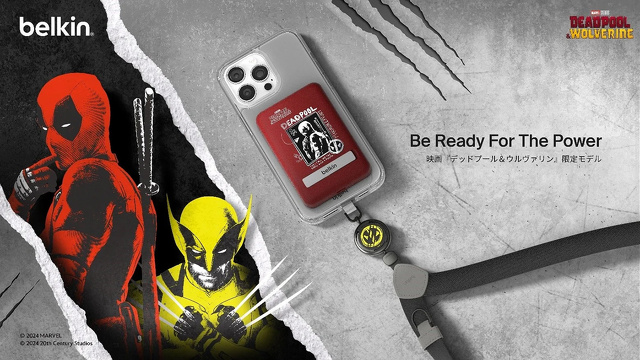 【デッドプール】Belkin MagSafe対応 ワイヤレス モバイルバッテリー 5000mAh
