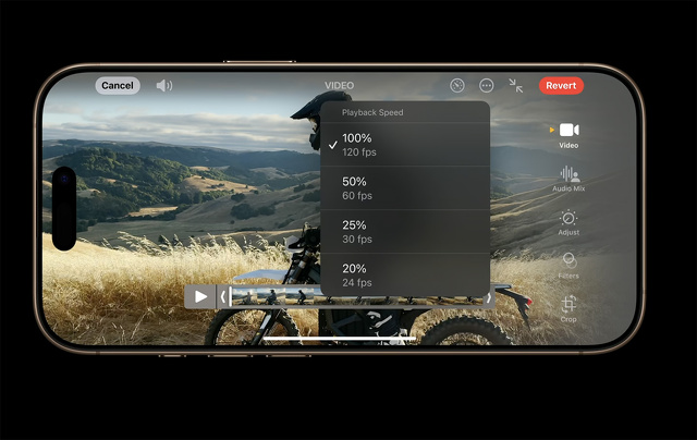 4K 120fpsのドルビービジョンのビデオ撮影