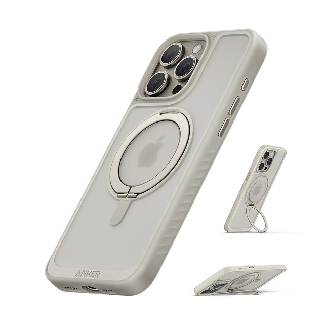 アップル純正　iPhone16用 ケースankar スマホリング付 Anker MagGo Magnetic Case (2-in-1, 360シリコンリング, iPhone