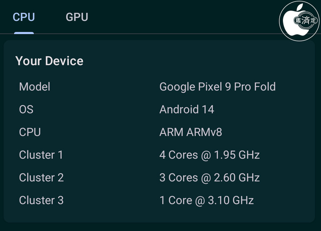 Google Pixel 9 Pro FoldのGoogle Tensor G4 CPU 仕様