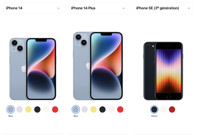 iPhone 14、iPhone 14 Plus、iPhone SE (第3世代)