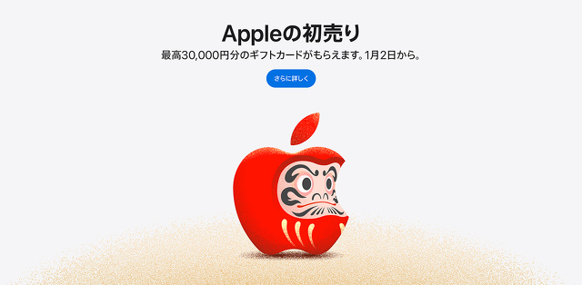 Appleの初売り