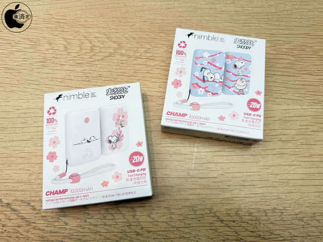 Nimble CHAMP 10k Portable Charger - スヌーピーチェリーブロッサム
