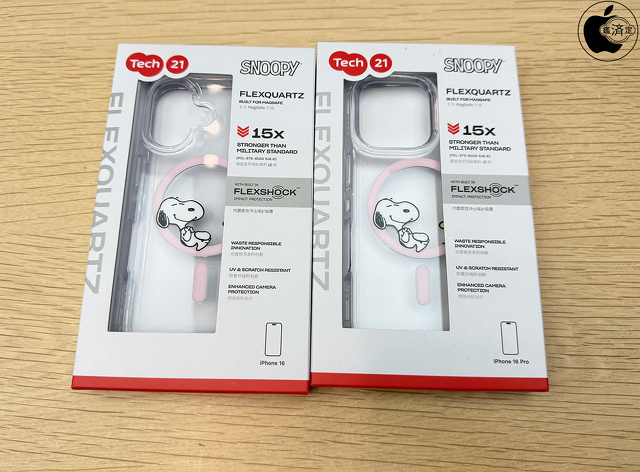 Tech21 FlexQuartz for iPhone 16（MagSafe対応）- スヌーピーチェリーブロッサム