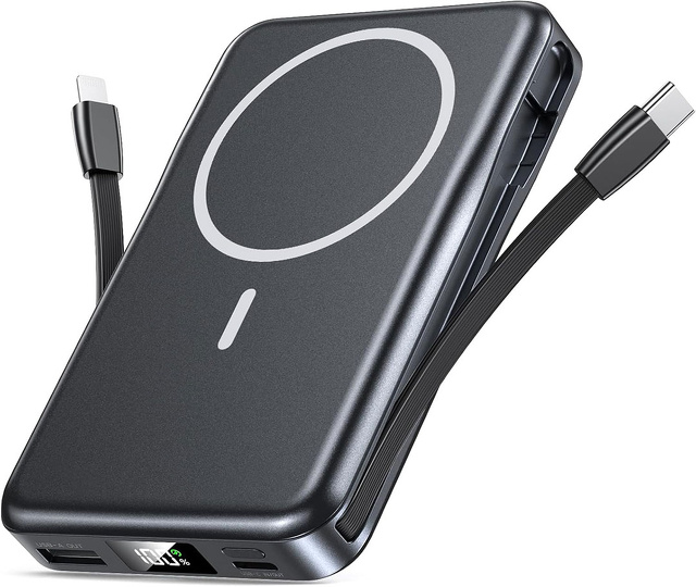Amazon、AobbowのMagSafe対応Lightning/USB-Cケーブル内蔵 Amazon、AobbowのMagSafe対応Lightning/USB-Cケーブル内蔵