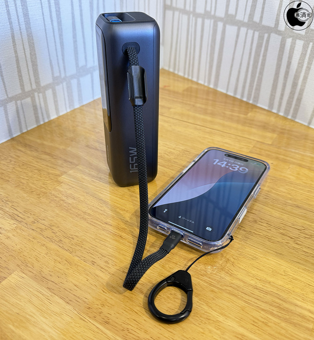 Anker Power Bank（25000mAh, Built-In & 巻取り式 USB-C ケーブル）