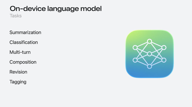 On-device language model