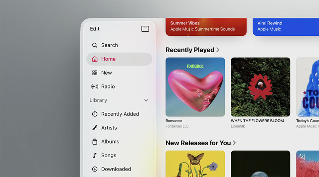 Liquid Glassサイドバー