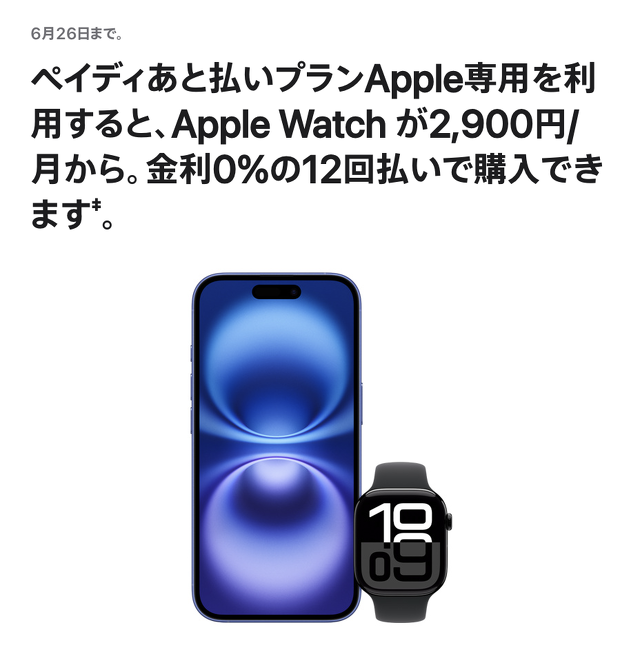 激安先着 Apple、ペイディあと払いプランApple専用を利用すると、Apple 和楽器