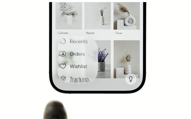 Liquid Glassメニュー