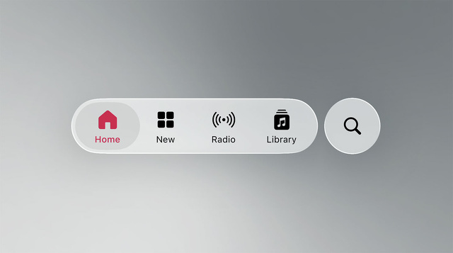 Liquid Glassナビゲーション