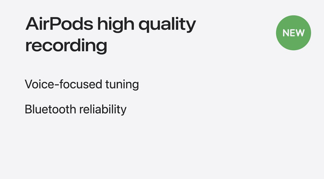 AirPods high quality recording