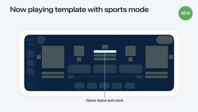 CarPlay オーディオ アプリ：スポーツモード