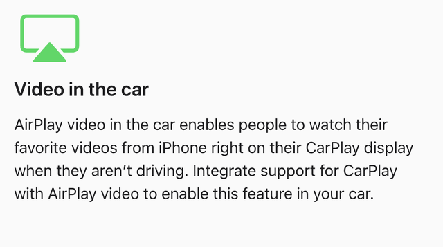 Video in the car