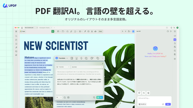 PDF翻訳機能