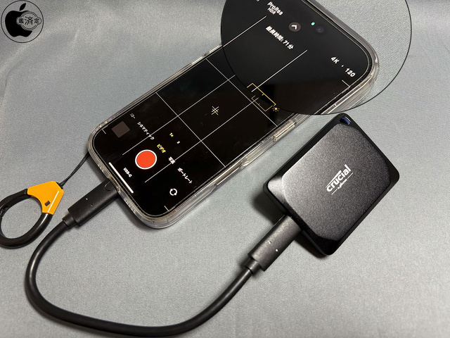 Crucial X10 Pro 2TB Portable SSD：iPhone 16 Pro