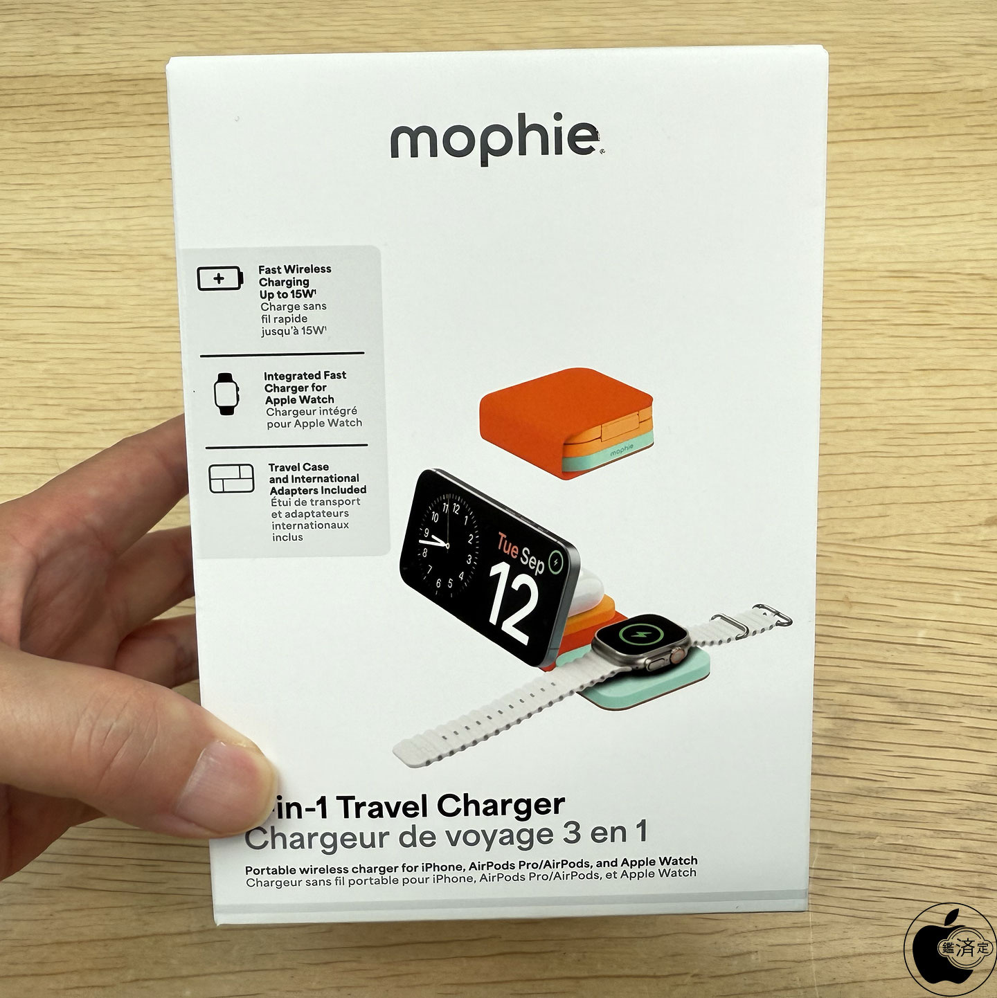 mophie 3 in 1 Travel Charger トラベル　充電器 Apple Store、mophieのiPhone、Apple Watch、AirPod対応