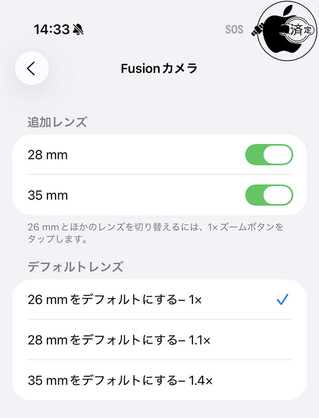 Fusionカメラ