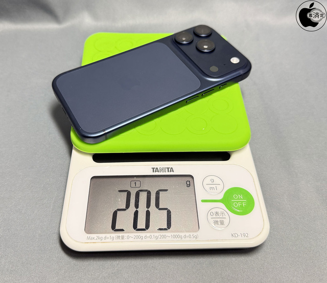 iPhone 17 Pro：205g