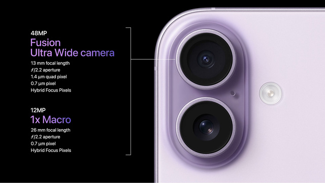 iPhone 17:48MP Fusion超広角カメラ
