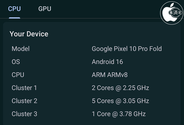 Google Pixel 10 Pro FoldのGoogle Tensor G5 CPU 仕様