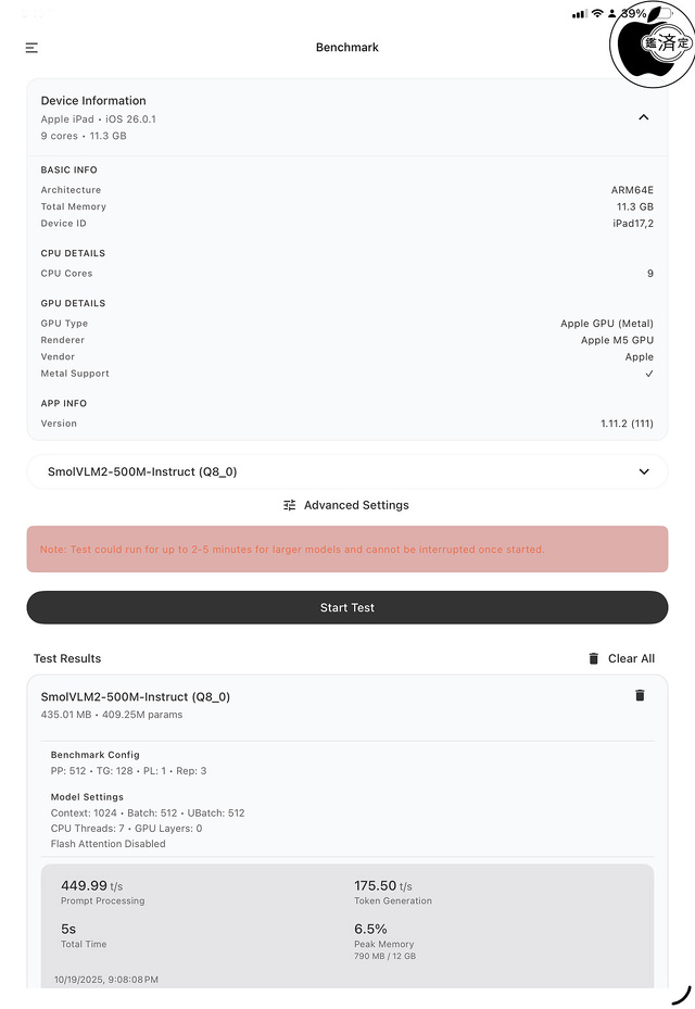 PocketPal AI Benchmark