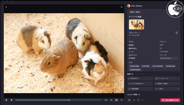 Pollo 2.0：画像から動画へ