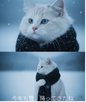 AI雪加工-ポスター風