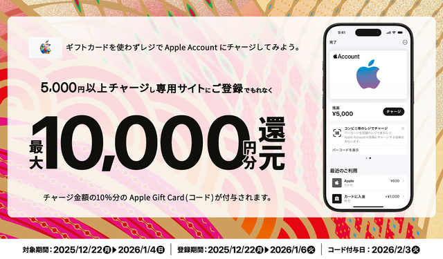 Apple Account チャージキャンペーン