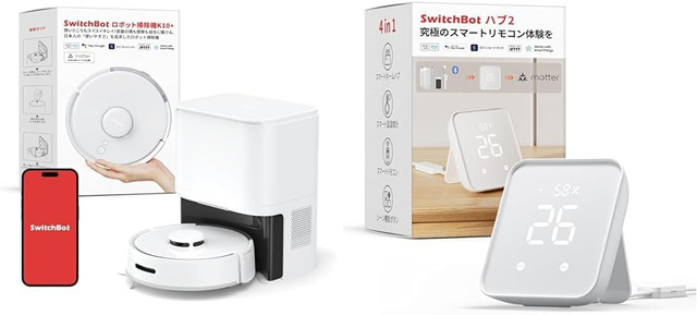 SwitchBot ロボット掃除機 K10+ スマートリモコン ハブ2とのセット