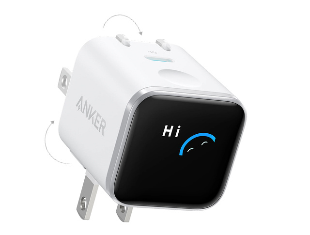 Anker Nano Charger (45W, Smart Display, 180° Foldable)