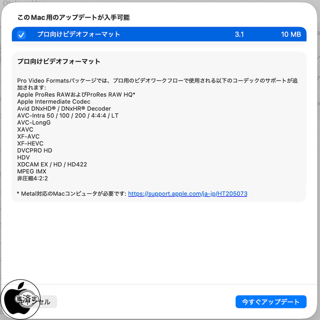 プロ向けビデオフォーマット