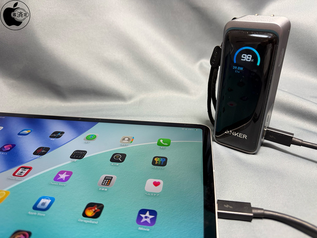 iPad Air 13-inch (M4)：Anker Prime Power Bank (9600mAh, 65W, Fusion)