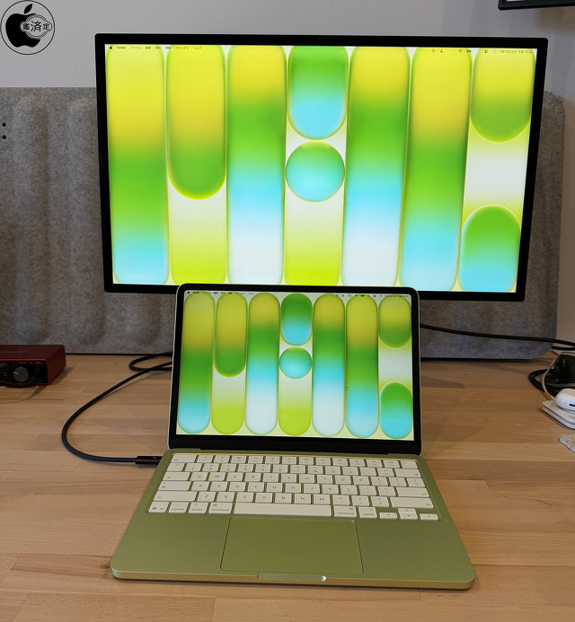 MacBook Neo (13-inch, A18 Pro)：Apple Studio Display (27-inch)