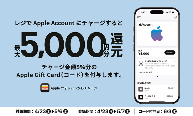Apple Account チャージキャンペーン