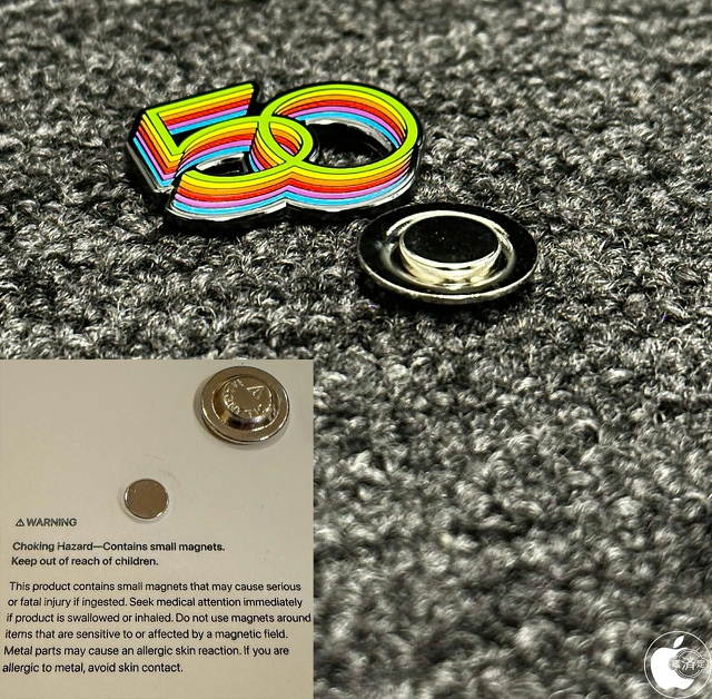 Apple 50th Pin badge