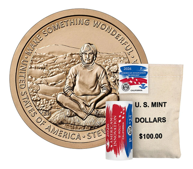 American Innovation $1 Coin 2026 Rolls and Bags - California