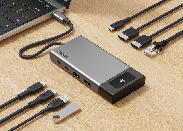 Belkin Connect 8ポート デュアルディスプレイ対応 USB-C ハブ