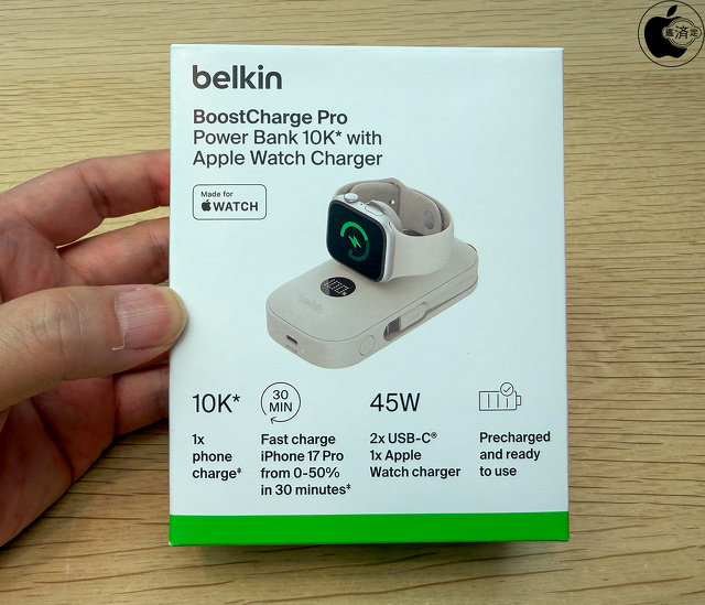 Belkin BoostCharge Proモバイルバッテリー10K（Apple Watch充電機能付き）