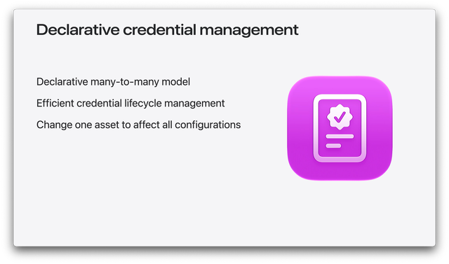 Declarative credential managemen