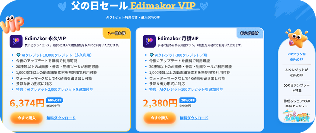 父の日セール Edimakor VIP