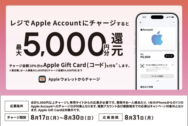 Apple Account チャージキャンペーン