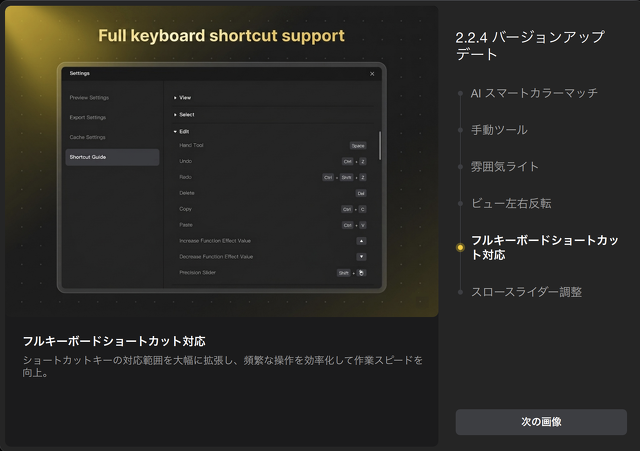 PixPretty for Mac 2.2.4：フルキーボードショートカット対応