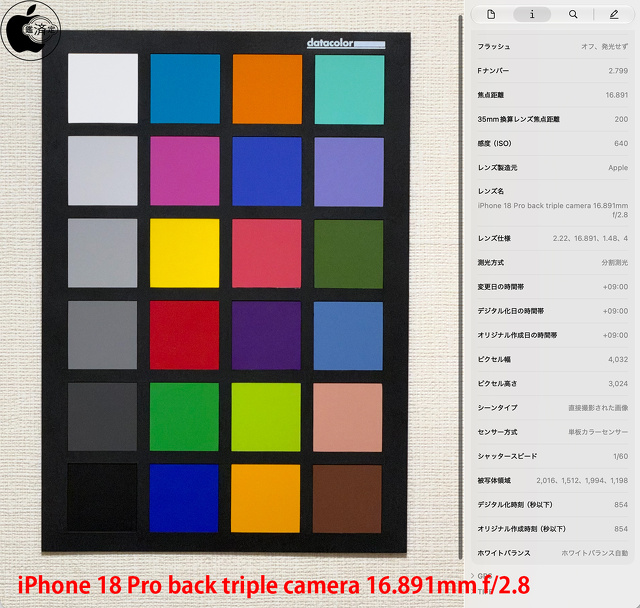 iPhone 18 Proの背面望遠カメラ
