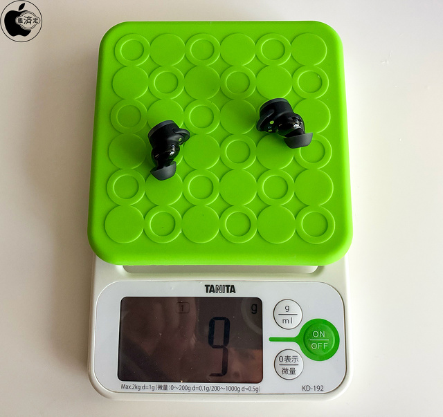 Anker Liberty Buds 2：ヘッドユニットの重さは両方で9g